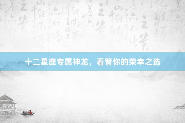 十二星座专属神龙，看管你的荣幸之选