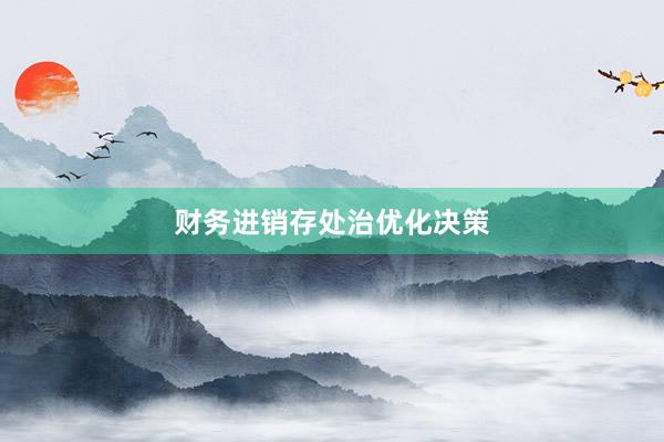 财务进销存处治优化决策
